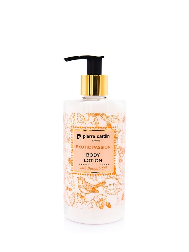 Pierre Cardin Paris Exotic Passion Body Lotion with Baobab Oil Deep Moisturizing, Nourishing & Smoothing Lotion for Soft, Radiant & Hydrated Skin Long-Lasting Exotic Fragrance 350ml