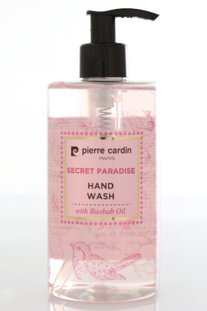 Pierre Cardin Paris Secret Paradise Hand Wash with Baobab Oil 350ml  Deep Moisturizing, Gentle Cleansing & Refreshing Hand Wash | Hydrating Formula Leaves Hands Soft, Smooth & Beautifully Scented