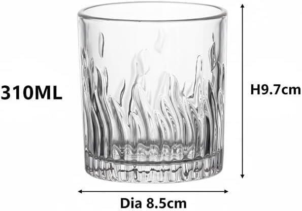 Cuisine Art Mojo Short Tumbler Glass Set of 6 310ML Premium, Thick Base Drinking Glasses Durable, Stackable, Lead-Free Glassware for Whiskey, Cocktails, Juice, Water, Bar & Restaurant - Image 3