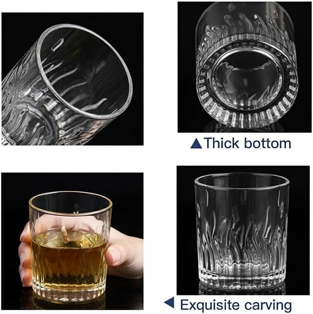 Cuisine Art Mojo Short Tumbler Glass Set of 6 310ML Premium, Thick Base Drinking Glasses Durable, Stackable, Lead-Free Glassware for Whiskey, Cocktails, Juice, Water, Bar & Restaurant - Image 5