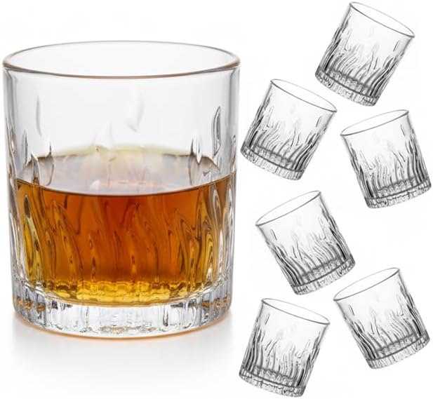 Cuisine Art Mojo Short Tumbler Glass Set of 6 310ML Premium, Thick Base Drinking Glasses Durable, Stackable, Lead-Free Glassware for Whiskey, Cocktails, Juice, Water, Bar & Restaurant