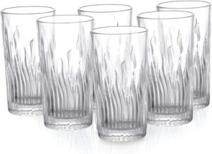 Cuisine Art Mojo Hi-Ball Drinking Glasses Set of 6  255ML Premium, Crystal-Clear Glassware  Durable, Stackable, Lead-Free Beverage Glasses for Water, Juice, Soda, Cocktails & Barware