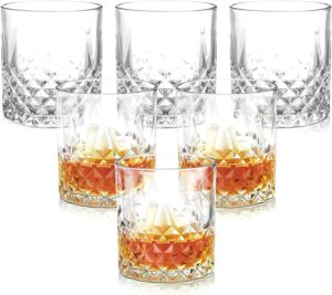 Cuisine Art Ligne Short Tumbler Whiskey Glasses Set 310ML, 6 Pieces  Thick Base, Clear, Lead-Free, Stackable, Dishwasher Safe, Durable Cocktail & Juice Glasses, Home & Bar Glassware, Gift Set