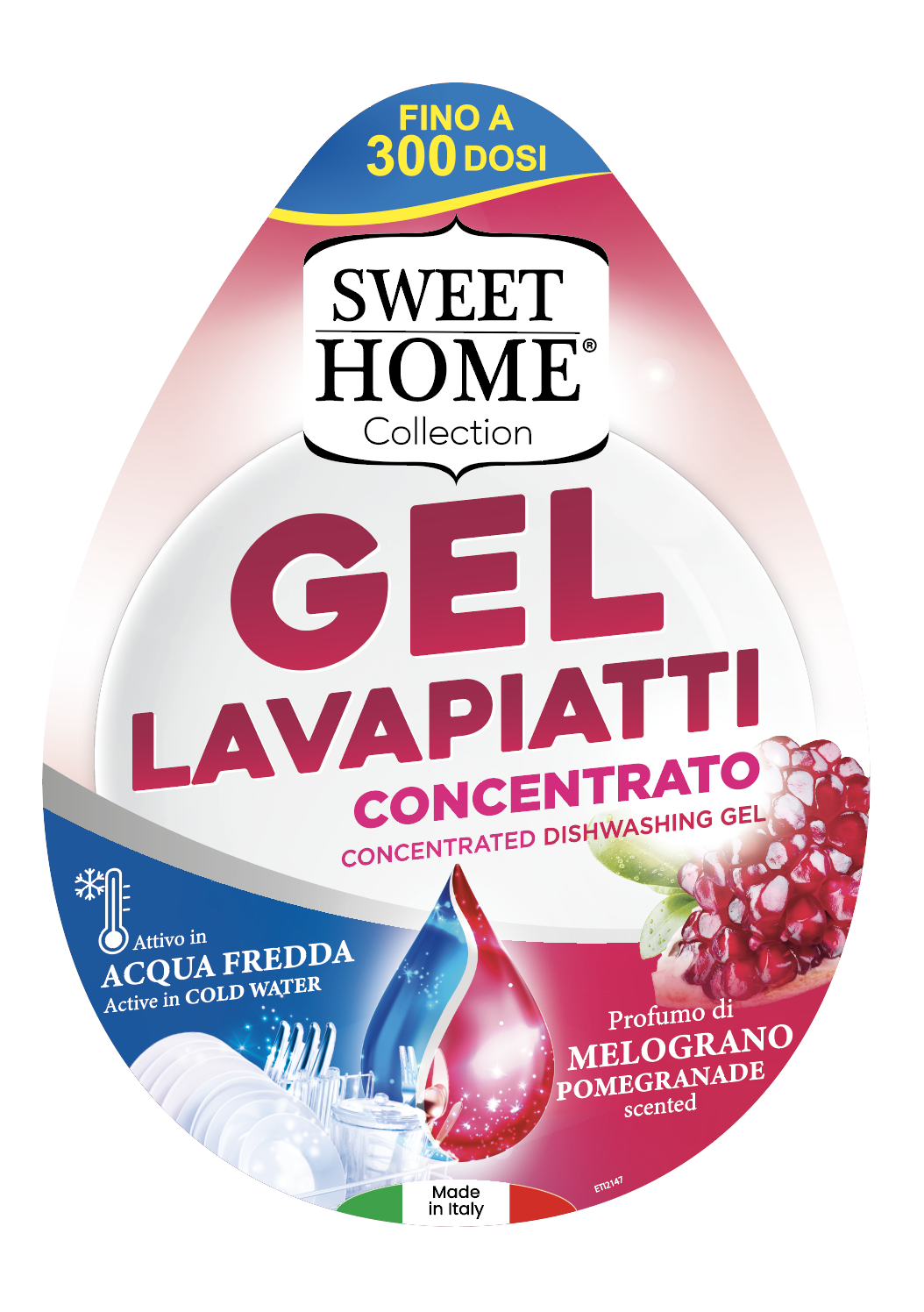 Sweet Home Dishwashing Gel Pomegranate, 1000ml | Powerful Grease & Stain Remover | Eco-Friendly & Gentle on Hands | Refreshing Pomegranate Scent | Sparkling Clean Dishes | Kitchen Essential - Image 3