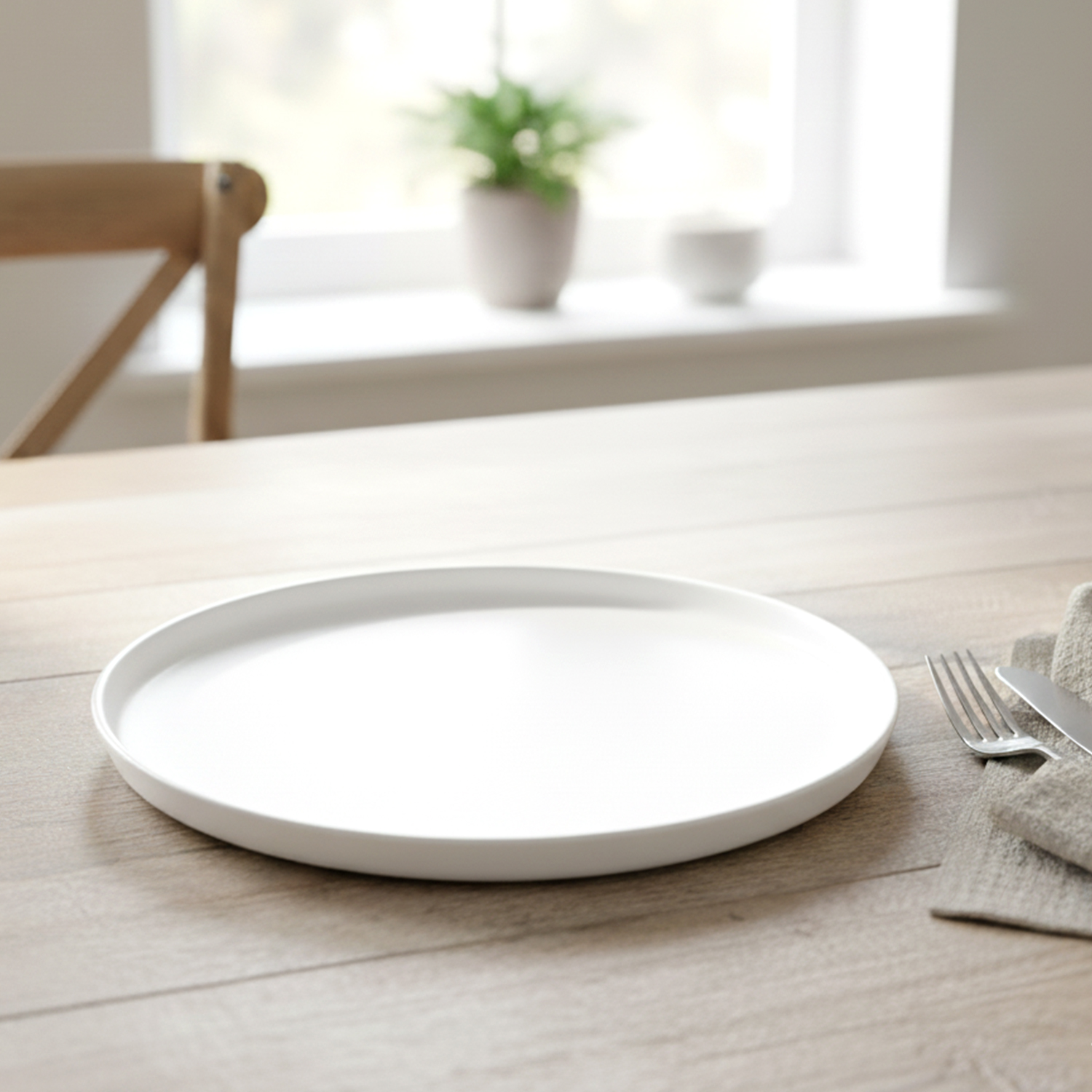 Cuisine Art EFE 10.5-Inch Bone China Dinner Round Plate Premium White | Durable, Lightweight, Chip-Resistant Dining Plate for Home, Restaurants & Daily Use | Elegant Tableware for Meals & Serving - Image 5