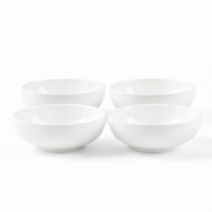 Cuisine Art EFE Bone China Bowl 5.5 Inch (Set of 4) | Premium White Round Bowl (14 x 14 x 5 cm) | Lightweight Bone China Bowls for Soup, Cereal, Snacks, Desserts & Daily Dining