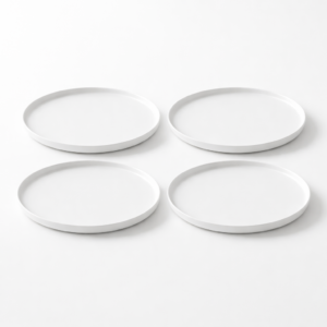 Cuisine Art EFE Bone China Side Plate 8 Inch (Set of 4) | Premium White Round Side Plates | Elegant Lightweight Bone China Plates for Snacks, Desserts, Daily Dining & Hospitality Use