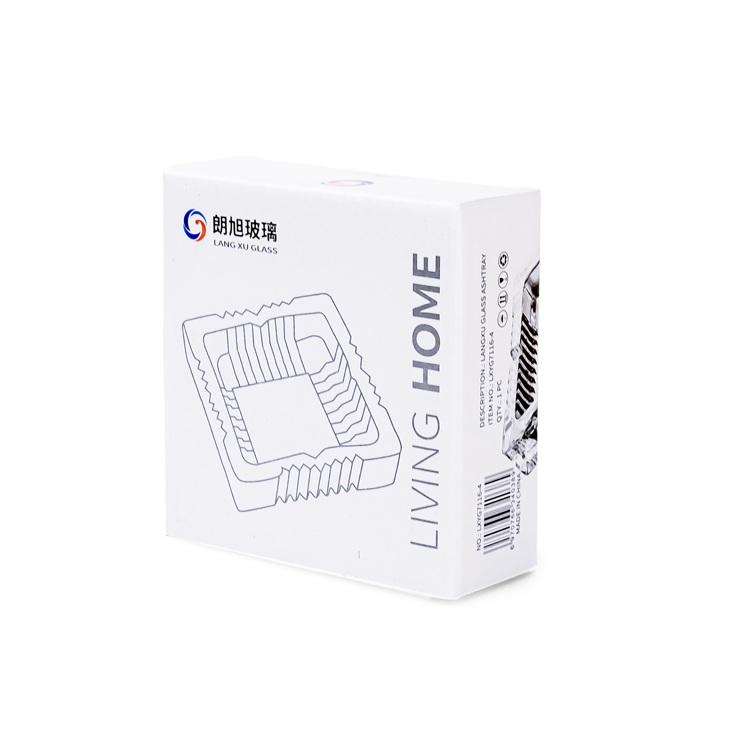 Cuisine Art Soda-Lime Glass 3 Inch Square Glass Ashtray Transparent | Heavy Clear Glass Ash Tray for Home Office Hotel Café | Durable Tabletop Smoking Accessory - Image 6