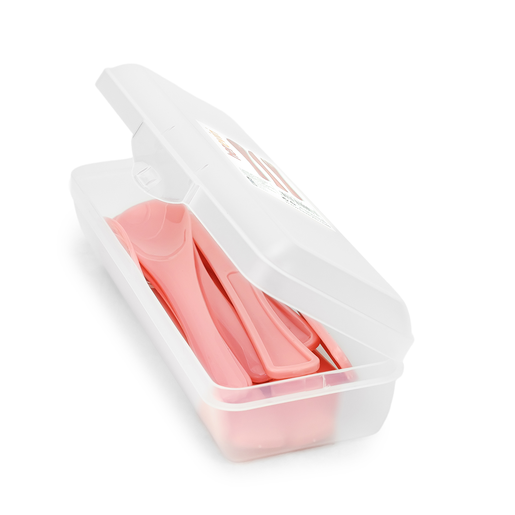 Herevin Boxed Polypropylene Cutlery Set - Pink | 12 Pcs (4 Spoons, 4 Forks, 4 Knives + Storage Box) | Reusable Plastic Tableware for Home, Office, Travel & Kids - Image 2