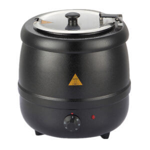 Cuisine Art Stainless Steel Electric Soup Pot 10L  Black Professional Food Warmer for Soups, Curries & Stews, Ideal for Ramadan Iftar, Hotels, Catering & Festive Hosting