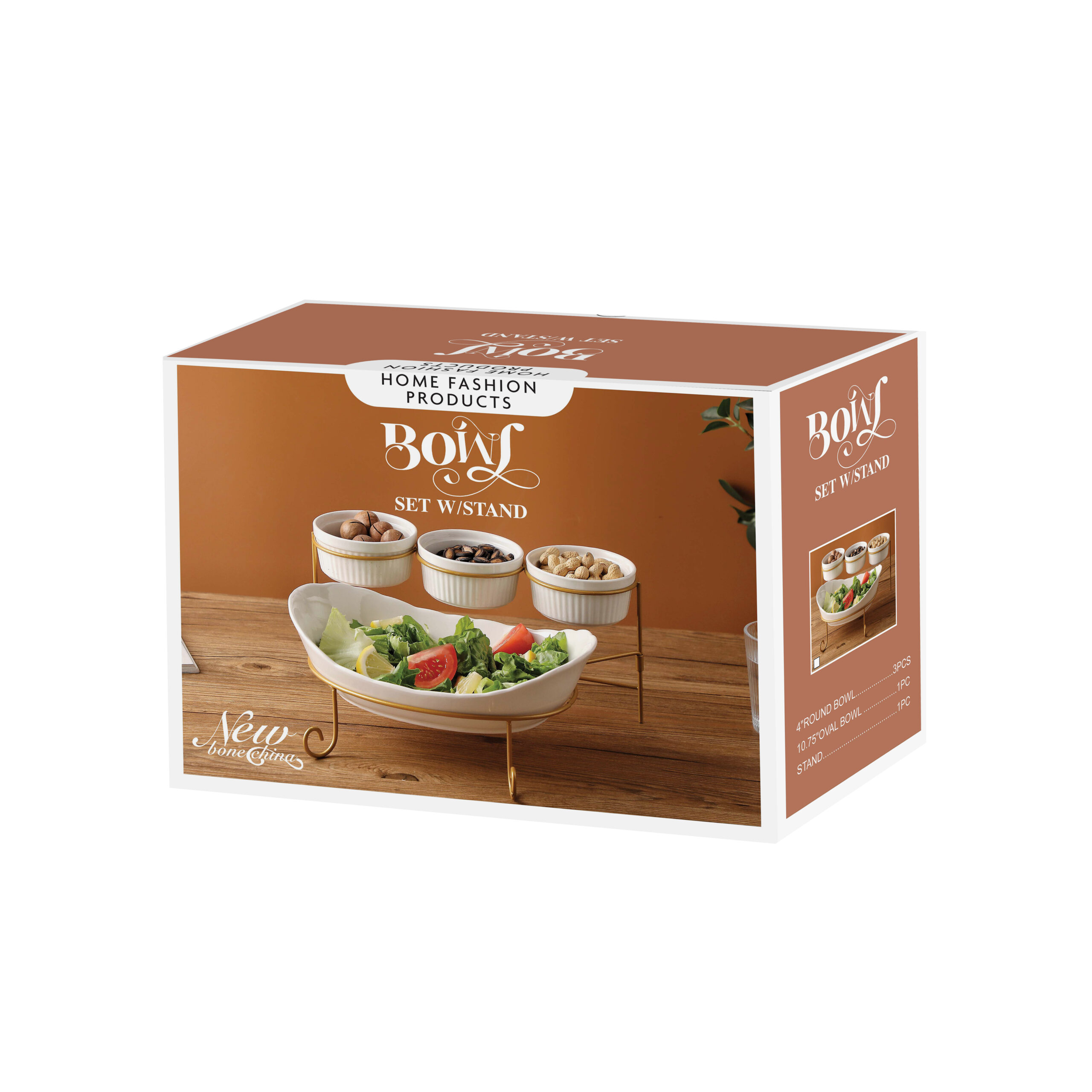 Shallow 4PCS Porcelain Serving Set 27cm Platter with 3×12cm Bowls, White New Bone China Serveware for Elegant Hosting, Daily Use, Ramadan, Eid, Diwali & Festive Dining - Image 7