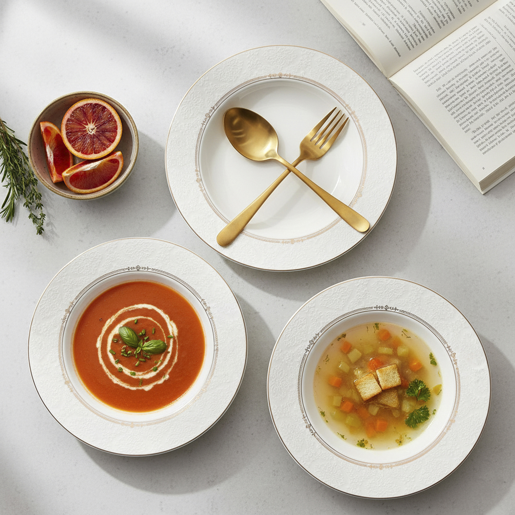 Shallow ISLA New Bone China Soup Plate 22 cm Classic White Deep Plate for Soups & Pasta, Elegant Tableware for Daily Use, Brunch, Ramadan, Eid, Diwali & Gifting - Image 6