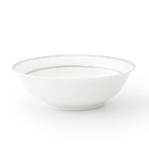 Shallow JUNA New Bone China Bowl 14 cm  Elegant White Multipurpose Bowl with Subtle Texture for Soups, Desserts & Sides, Premium Tableware for Daily Use, Brunch, Ramadan, Eid & Gifting