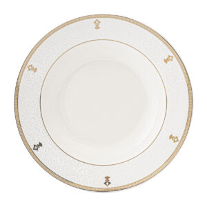 Shallow ZAYA New Bone China Soup Plate 22 cm  Elegant White Deep Plate for Soups & Pasta, Premium Tableware for Daily Use, Brunch, Ramadan, Eid, Diwali & Gifting