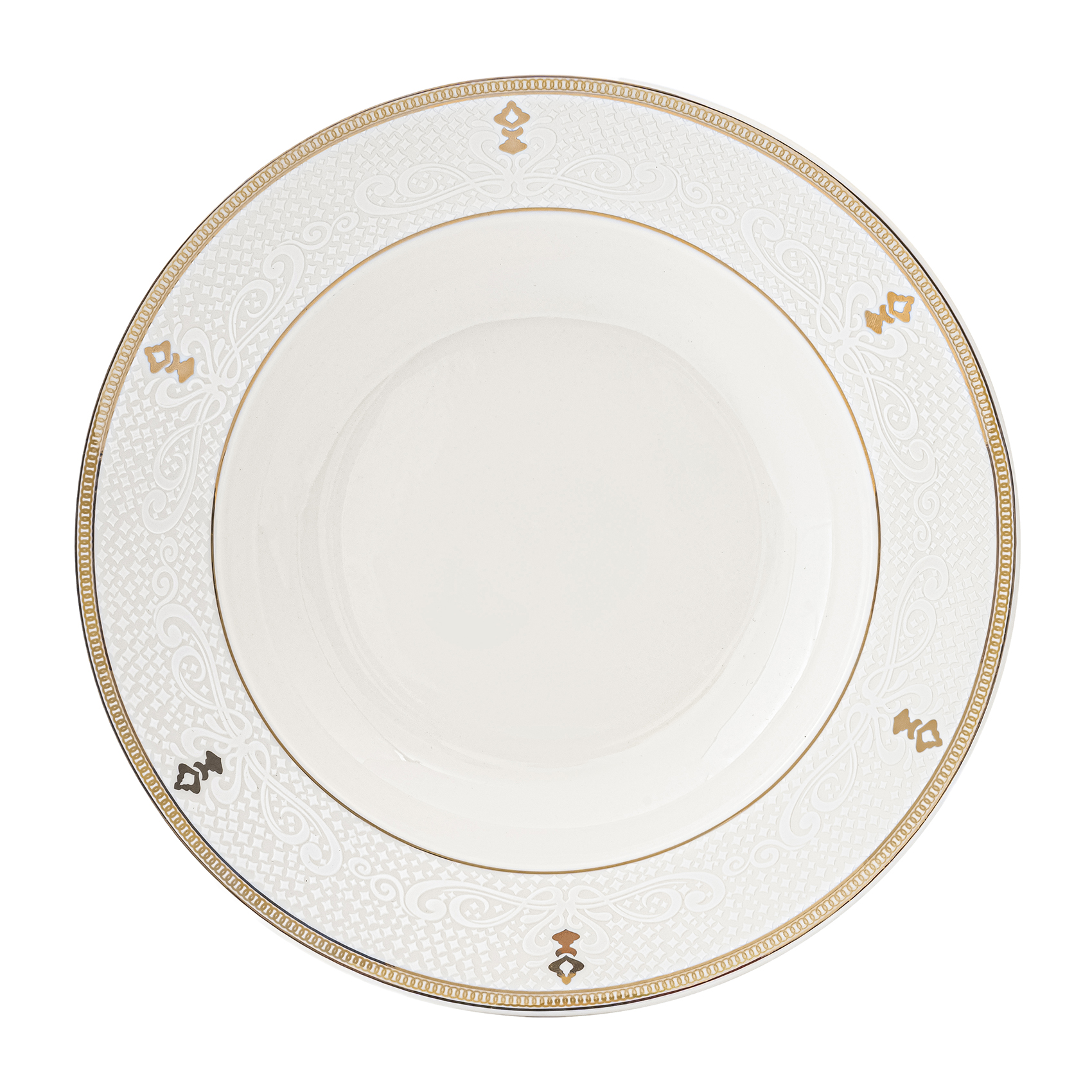 Shallow ZAYA New Bone China Soup Plate 22 cm Elegant White Deep Plate for Soups & Pasta, Premium Tableware for Daily Use, Brunch, Ramadan, Eid, Diwali & Gifting