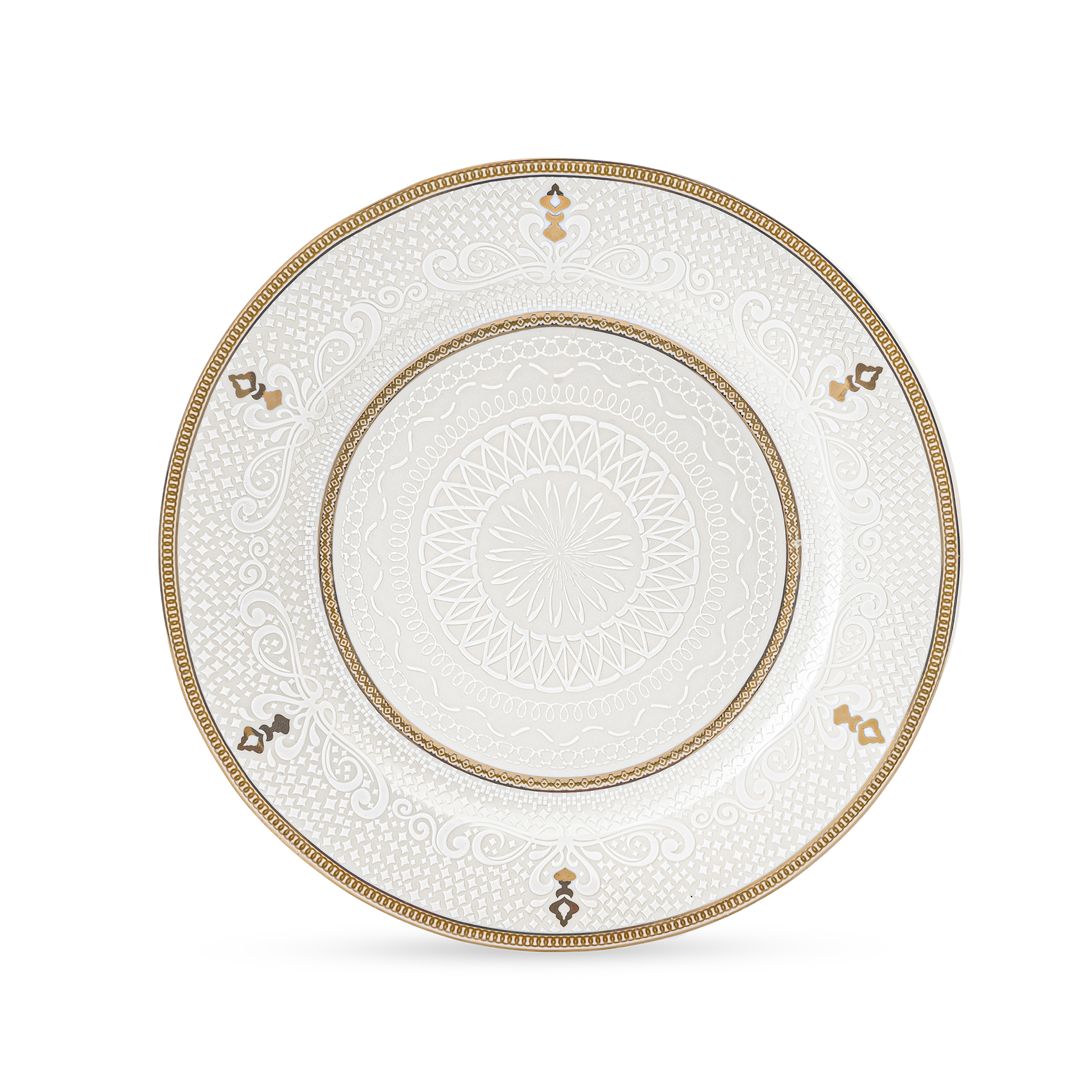 Shallow ZAYA New Bone China Dessert Plate 19 cm Elegant White Side Plate for Desserts & Starters, Premium Tableware for Daily Use, Brunch, Ramadan, Eid, Diwali & Gifting