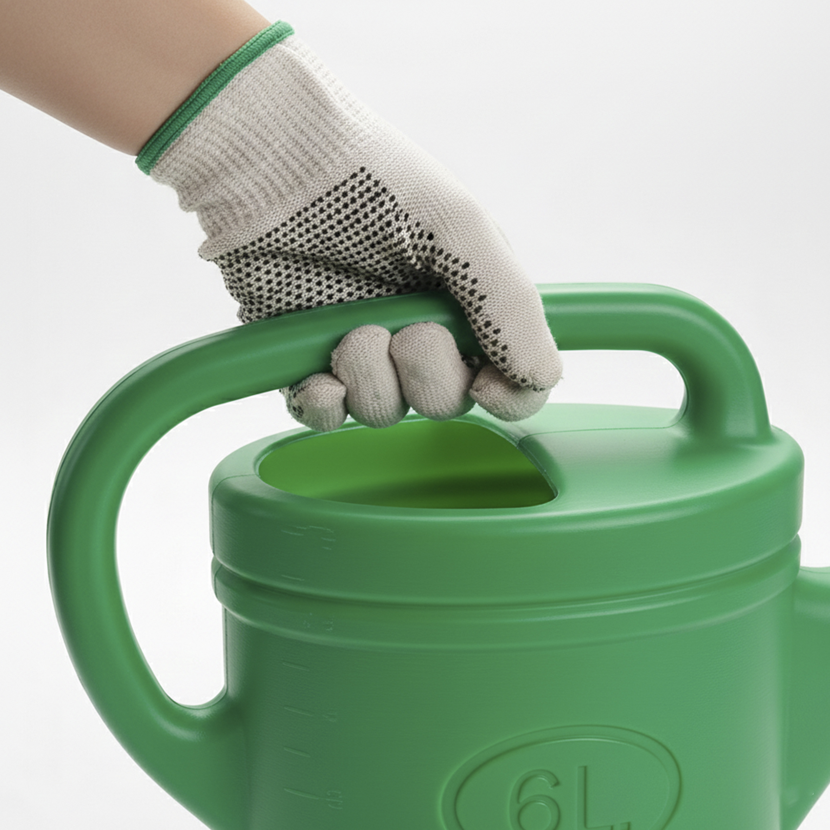 Plastic Forte 6L Garden Watering Can, Plastic Watering Can with Long Spout for Indoor & Outdoor Plants, Balcony&Home Plants, Ergonomic Handle, 53 x 15 x 32 cm, Green - Image 4