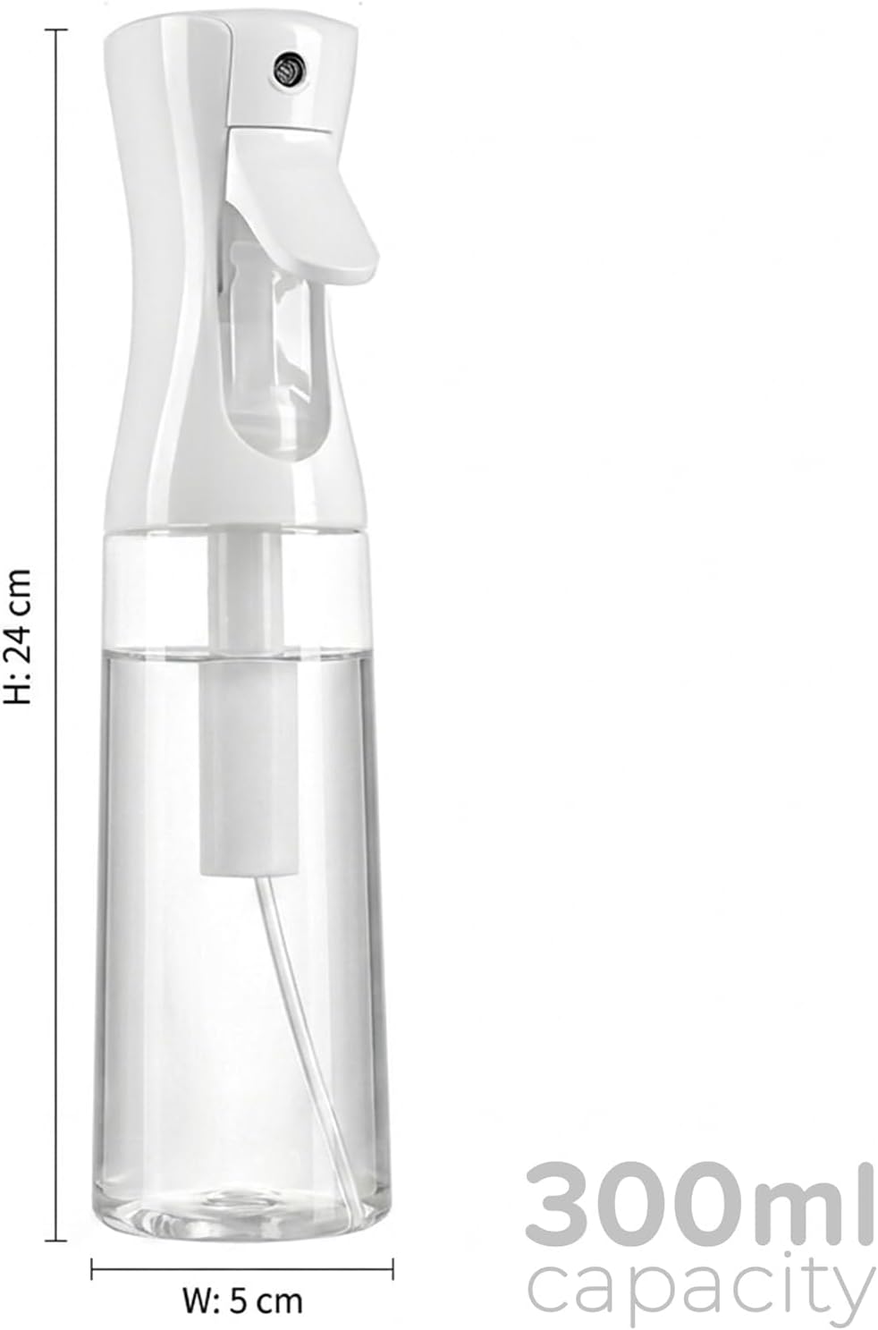 Cuisine Art 300ml Continuous Mist Spray Bottle, Ultra-Fine Sprayer with Automatic Booster Airless Design, Leak-Proof For Hair Styling, Skin Care, Make-Up, Plants, Cleaning & Fitness White - Image 2