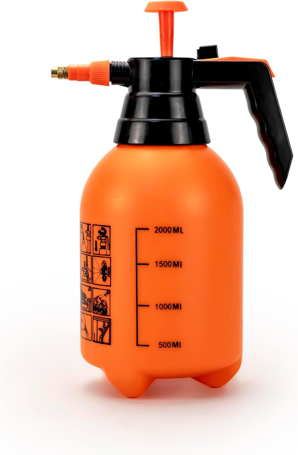 Cuisine Art 2-Litre Garden Pump Pressure Sprayer, Handheld 2L Spray Bottle with Brass Adjustable Nozzle, Trigger Lock & Scale, Fine Mist to Jet Stream for Plants, Weeds, Pest Control & Cleaning