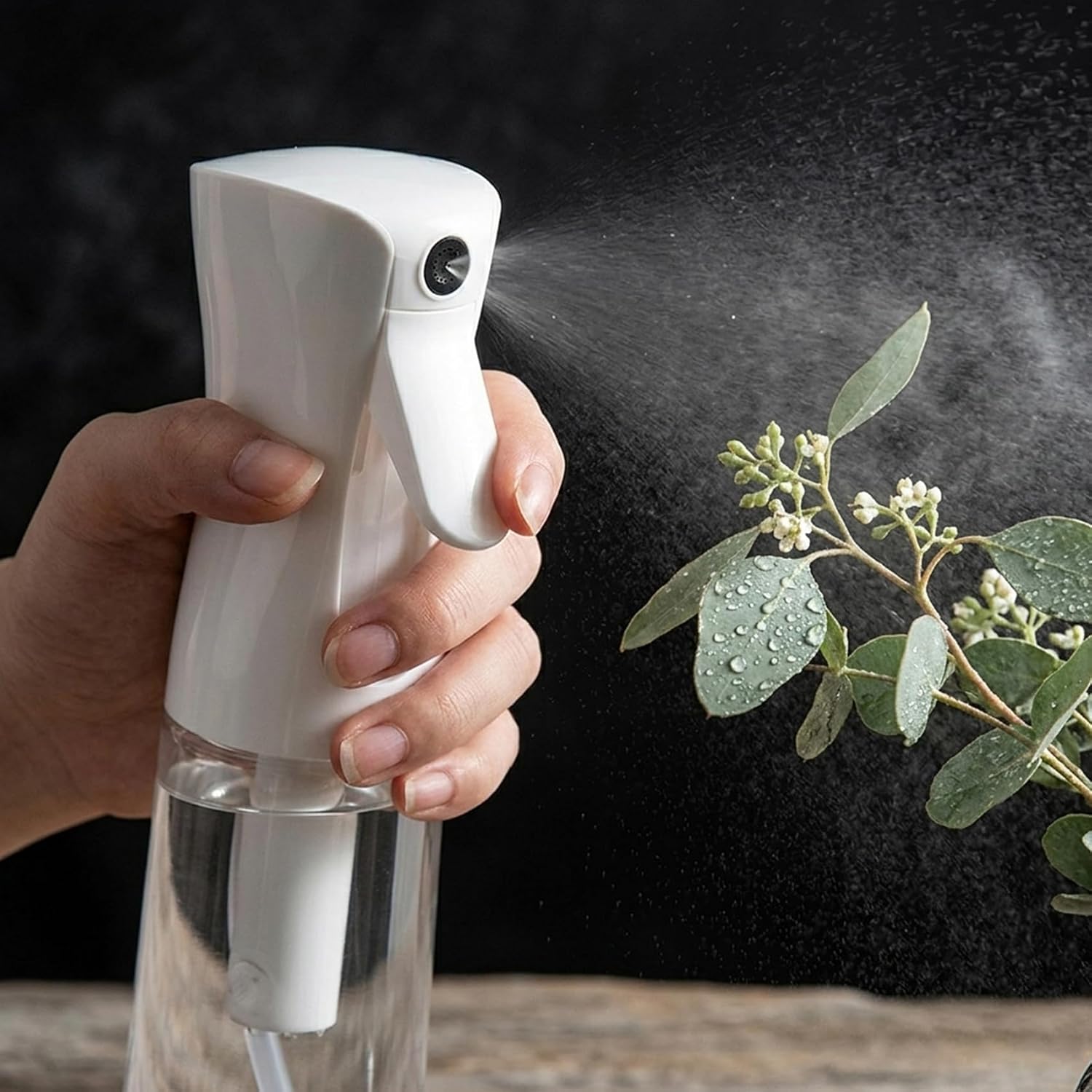 Cuisine Art 300ml Continuous Mist Spray Bottle, Ultra-Fine Sprayer with Automatic Booster Airless Design, Leak-Proof For Hair Styling, Skin Care, Make-Up, Plants, Cleaning & Fitness White - Image 4