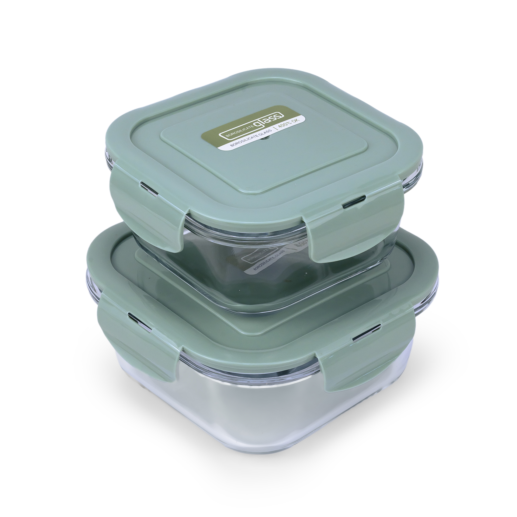Mondex 2PCS Borosilicate Glass Food Saver Set 500ml & 800ml Glass Food Storage Containers with Airtight Plastic Lids & Silicone Seals - Leakproof Meal Prep Containers, Lunchbox Set - Image 6