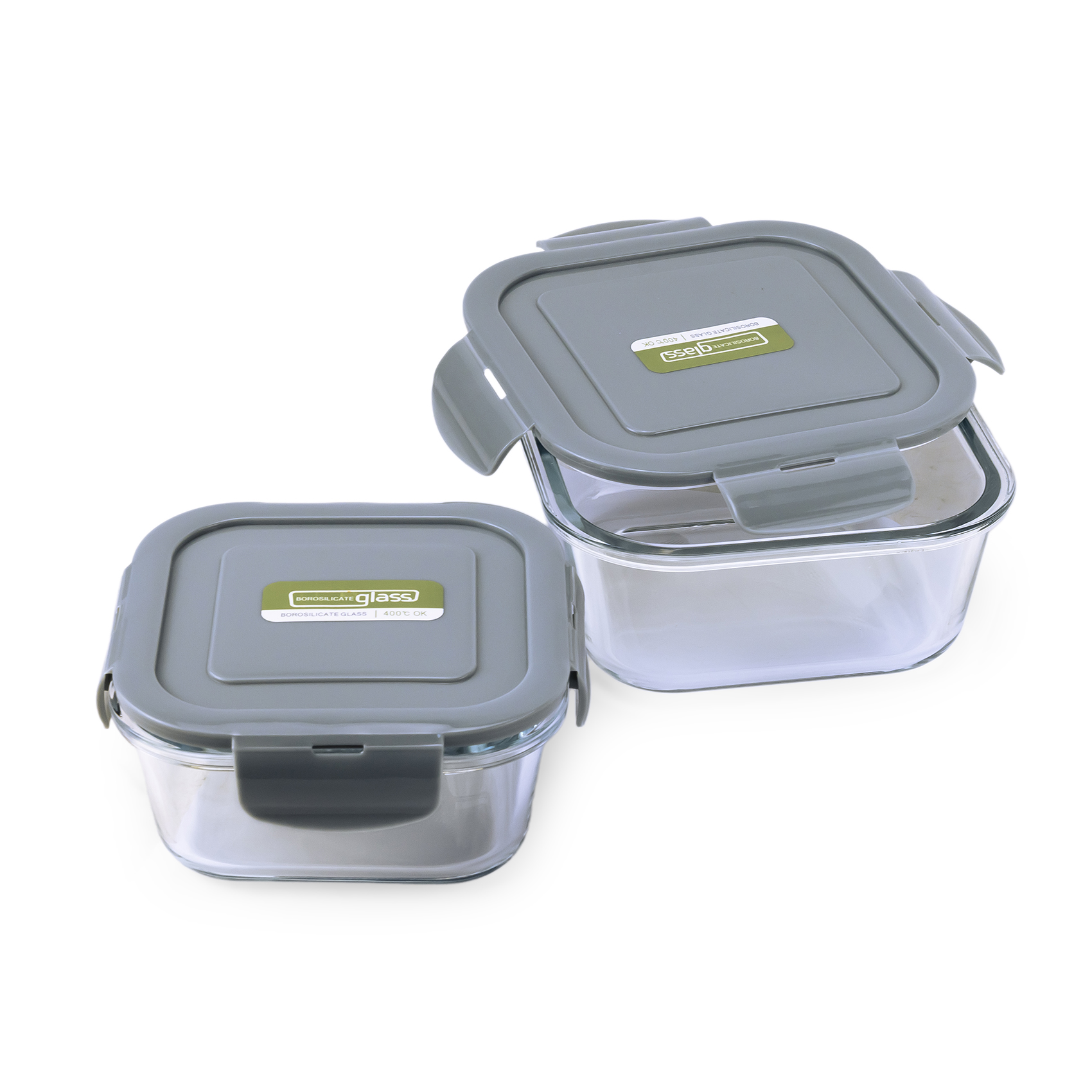Mondex 2PCS Borosilicate Glass Food Saver Set 500ml & 800ml Glass Food Storage Containers with Airtight Plastic Lids & Silicone Seals - Leakproof Meal Prep Containers, Lunchbox Set - Image 6
