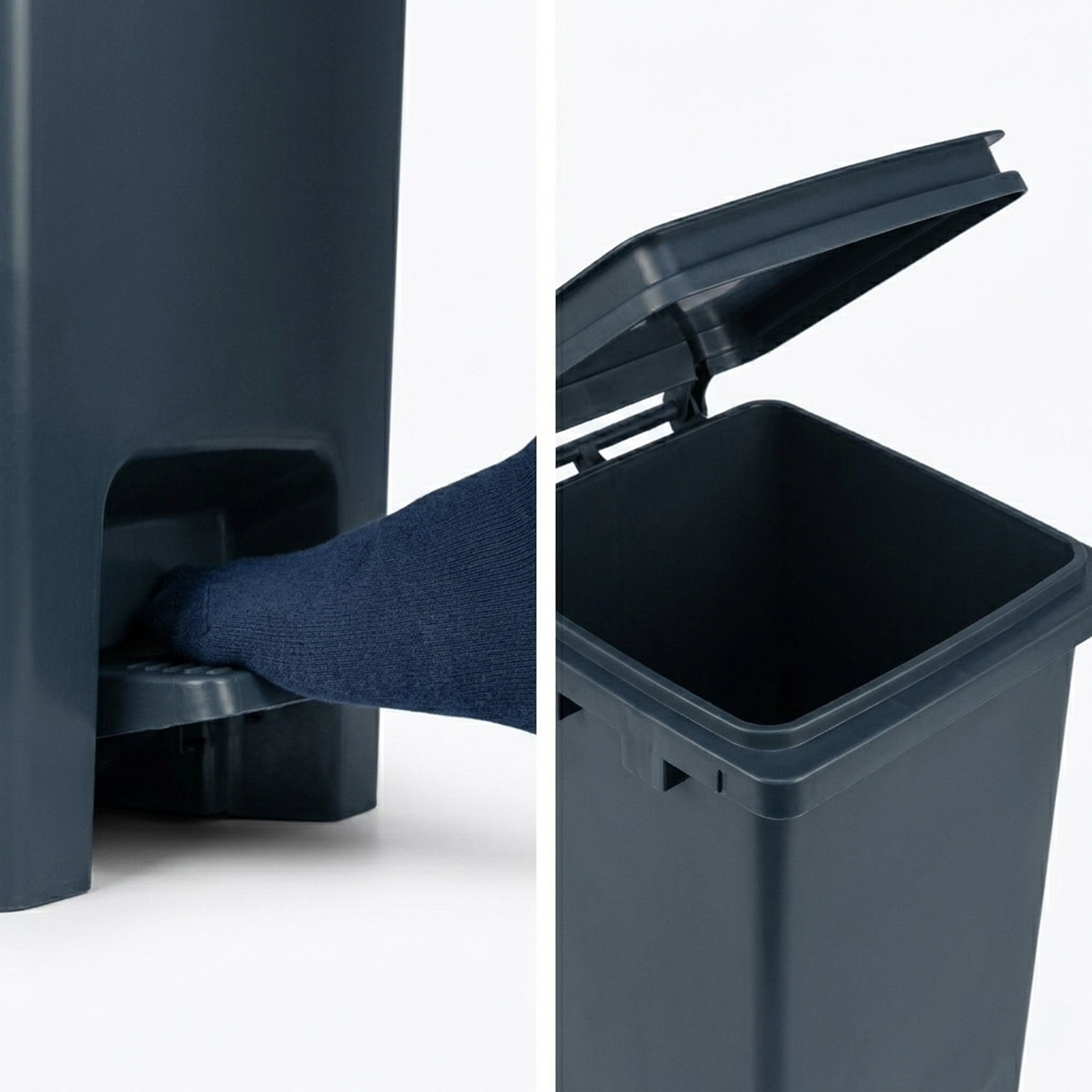 Geoplast Plastic Pedal Dustbin 15L with Lid, Foot Operated Trash Can, Durable Compact Waste Bin for Kitchen, Bathroom & Office, Hygienic Odor Control Garbage Bin - Image 4